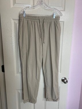 Linen Blend Summer Elastic Waist XL